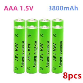 100% Nov 3800mAh AAA Alkalne Baterije AAA Polnilne Baterije za Daljinski upravljalnik Igrača Batery Dima Alarm z Polnilnik