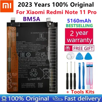 100% Prvotne New Visoke Kakovosti 5160mAh BM5A Telefon Baterija Za Xiaomi MIUI Redmi Opomba 11 Pro 11pro Zamenjava Baterije Bateria