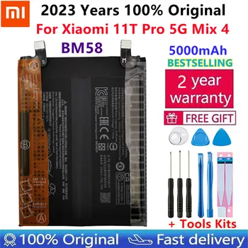 100% Prvotne Xiaomi 11T Pro 5G Mix Mix4 4 Baterije za ponovno Polnjenje BM58 mobilni telefon vgrajena Li-lon 5000mAh Zamenjava Baterij