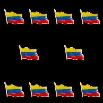 10PCS Kolumbija pozlačeni Potovanja Žig Umetnosti Mrežastih Kovinskih River Varnostne Zaponke Klobuk Majica Pin Kravato Prečenje Odlikovanja