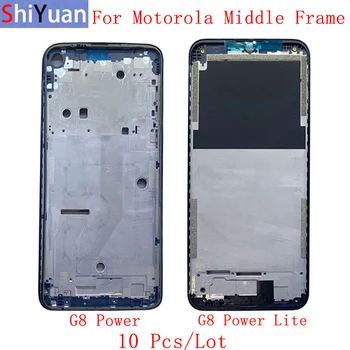10Pcs/Veliko Stanovanj Sredini Okvirja LCD Ploščo Plošča Plošča Za Motorola G8 Moč G8 Moč Lite Telefon Kovinski LCD Okvir za Nadomestne Dele