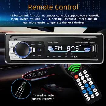 12V Autoradio Stereo Avto Radio 1 Din Bluetooth, Fm Aux Sprejemnik Mp3 Tovornjak Avdio USB Avto Prostoročno SD Wma Mmc Vnos N1K4
