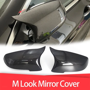 1Pair Avto Ogledalo Pokriva Strani Rearview Auto Mirror Pokrov zaščitni pokrov Za BMW 5 6 7 Series F10 F18 F11 F06 F07 F12 F13 F01 2014 2015 2016