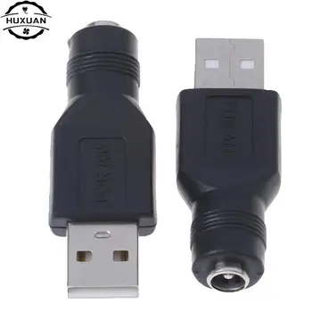 1pc Črna USB Ženski 5,5 mm X 2.1 mm Ženske DC Pretvornik Adapter za Polnilnik USB Moški Tip c Priključek