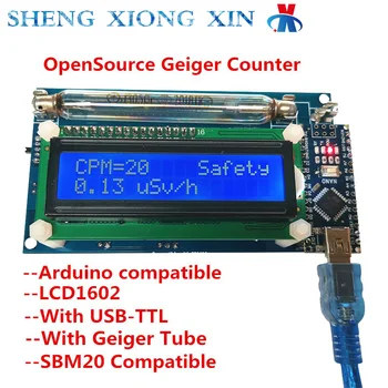 1pcs DIY open source Geiger števec kit modul Miller GM cev detektor sevanja LCD-zaslon
