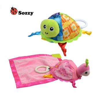1pcs Sozzy Baby Klopotec Igrače Sozzy Malo Želva Plišastih Igrač za Dojenčke Pomiritev Brisače Lutka Otroške Igrače