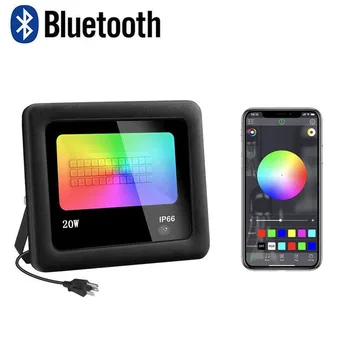 20W Bluetooth Smart LED Poplav Osvetlitev Zunanja Barva Spreminja, LED Žaromet pozornosti Zatemniti Steno Fazi Luč za Stranke, Vrt