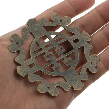 4Pcs Kitajci, Antični Bronasti Okrasni Kotu Oklepajih Cinkove Zlitine Dekorativne za Varovanje sluha Obrti Pohištvo Strojne opreme Kotu Zajema