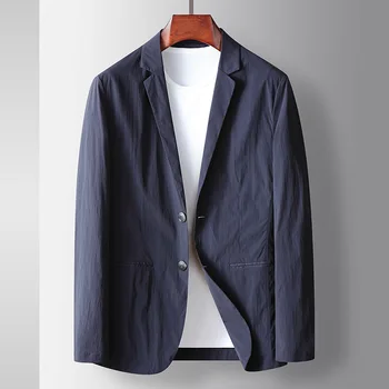 6972-Priložnostne obleko poslovni Moški priložnostne prugasta prugasta cvetenja in pleteno elastično majhne wi -enotna jakna