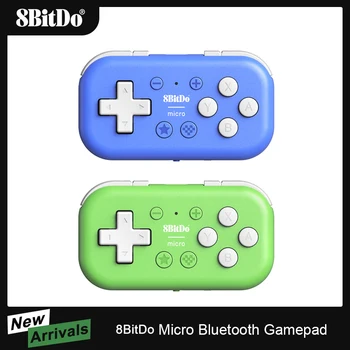 8Bitdo Mikro Bluetooth Gamepad Žepne velikosti Mini Krmilnik za Igre za Stikalo, Android, in Raspberry Pi, Podpira Načinu Tipkovnice
