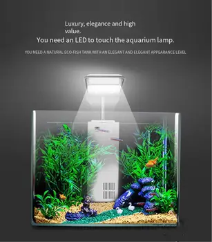Akvarij Tiho Visi Filter Črpalka LED Posnetek Svetlobe Integrirano Oksigenacijo Filter Deskanje Osvetlitev Akvarija, Pribor 7,5 W 220V