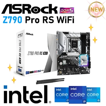 ASRock Z790 Pro RS WiFi LGA 1700 Motherboard DDR5 M. 2 128GB PCIe 5.0 Intel Z790 Mainboard Podporo i3 i5, i7 i9 LGA 1700 CPU Nova