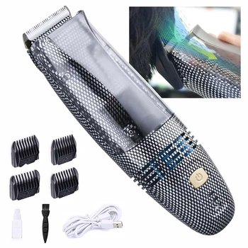 Avtomatski Sušilnik za Sesalno Električni Hair Trimmer USB Polnjenje Električnih Lase Clipper s 4 navodila Glavniki Brado Brivnik za Moške Doma