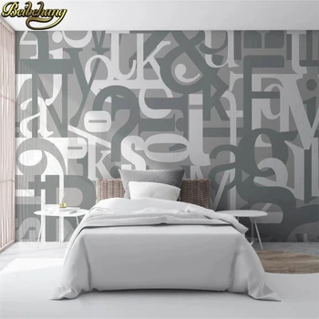beibehang po meri Preproste angleške črke slikarstvo ozadje za dnevno sobo, spalnica zidana ozadju doma dekoracijo ozadje 3D