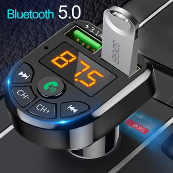 Bluetooth 5.0 MP3 Predvajalnik, Brezžični Audio Sprejemnik Dvojni USB 3.1 hitri Polnilnik Avto Elektronike Avto Bluetooth MP3 Predvajalnik