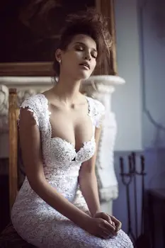 brezplačna dostava casamento 2018 nov prihod vestido de noiva dolgo seksi backless čipke edinstvene poročne obleke mati nevesta obleke