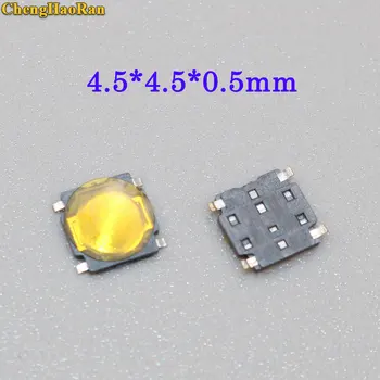ChengHaoRan 5pcs 10pcs mikro stikalo 4.5*4.5*0.5 mm SMD Pritisni Gumb Preklopi Thin Film Umetnost 4.5*4.5