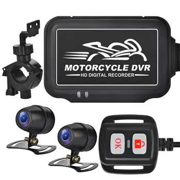 Dvojna Armatura Cam Motocikel Cam Diktafon Motocikel Dash Cam Kamera 1080p Dvojno širokokotni Objektiv 150 Sportbike Snemanje DVR Noč