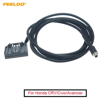 FEELDO 10Pc Car Audio 3,5 mm Ženski 24Pin Priključek AUX-in Adapter AUX Kabel Za Honda CRV/Civic/Avancier/Vezel/Crider/Elysion