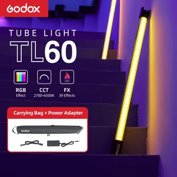 Godox TL60 LED Cev Svetlobe Barvne Fotografije Svetilko z APP Daljinsko upravljanje Ročni RGB Svetlobe Palico Izpolnite Lučka Bar Vzdušje Svetlobe