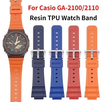 Hitro Sprostitev Smolo Watch Pasu Trak za Casio SS-2100 GA2110 Gume Watchband TPU Silikon Zapestnica Wristbelt Dodatki