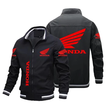 Honda Rdeče Krilo Moške Bomber Jakno 2021 Jeseni nov Modni Trend Honda Moških Oblačila Plašči Suknjič Lep Motoristična Jakna