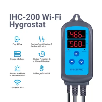 INKBIRD IHC-200-WIFI Digitalni Vlažnost Krmilnik Prewire Vlažnost Meter Higrometer S Senzorjem za Vlažilnik Dehumidifier Fan