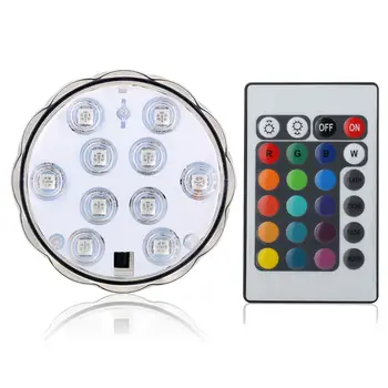 IR Daljinsko upravljanje RGB Podvodnih LED Luči AA Baterija Upravlja LED Naglas Luči za Razsvetljavo Do Vaze, Sklede, Fish Tank