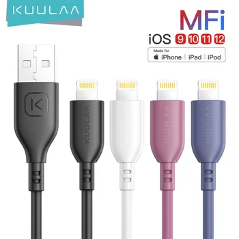 KUULAA MFi USB Kabel Za iPhone 14 13 12 Pro Max X XS XR 8 7 6 Plus 2.4 Hitro Polnjenje USB Charge Kabel Podatkovni Kabel Za Strele