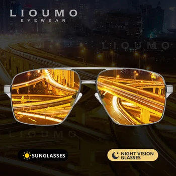 LIOUMO Inteligentni Photochromic sončna Očala Moških Polarizirana Nočno Vizijo Očala Ženske Anti-Glare Vožnje Očala UV400 gafas de sol