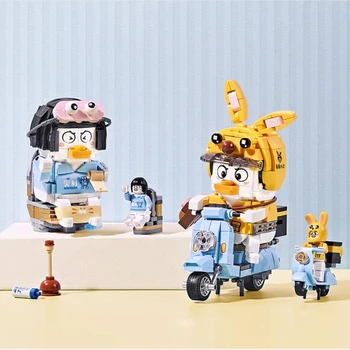 Loški Mini gradniki Anime Številke Brickheadz Cute Raco MOC Opeke DIY Izobraževalne Doma Dekor Igrače Za Otroke 1675 1676