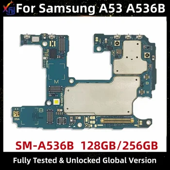 Matična plošča PCB Modul za Samsung A53 A536B, Mainboard MB, 128GB, 256GB, EU Različica Izvirnega Glavno Tiskano Vezje