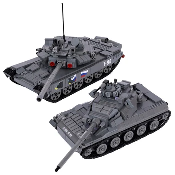 MOC gradniki Svetovne Vojne T90/AMX-30 Glavni bojni tank sledi zaporna otrok sestaviti gradnike igrača fant darilo
