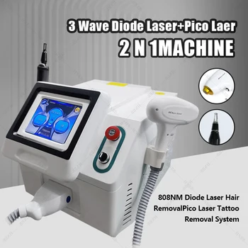 Najnižje 2 v 1 laserske odstranitve tatoo pralni odstranjevanje dlak pralni diod laserska oprema lepota