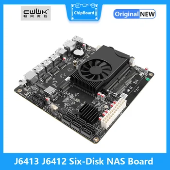 NAS Motherboard J6413 J6412 2*Intel i226-V 1*RTL8125BG 2.5 G Wlan 2*NVMe 6*SATA3.0 2*DDR4 1*PCIe Mini ITX Mehko Usmerjevalnik Mainboard