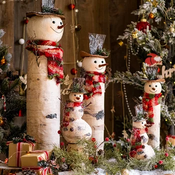Nordijska Breza Lubje Snežaka Figur Elk Lutka Hiša Dekoracijo Doma Miniaturni Pravljice Vrt, Božični Okraski