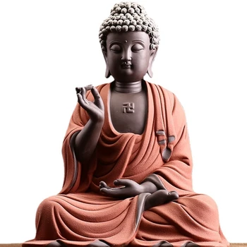 Novi Kitajski Kip Bude, Lučka Obroč Dekoracija Keramike Sakyamani Dnevna Soba Pisarna
