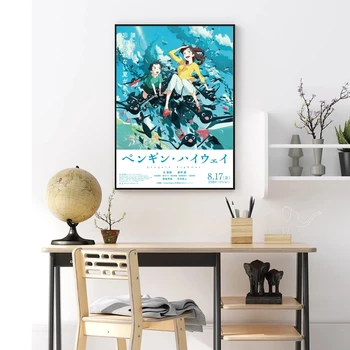 Pingvin Avtocesti Anime Plakat Japonski Anime Film Platno Poster Tiskanje Doma Dekoracijo Slikarstvo Brez Okvirja