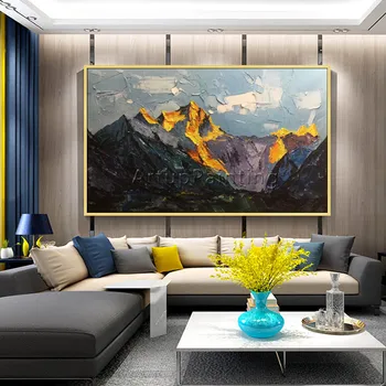 Platno, akril, pleskarska povzetek gorsko slikarstvo ročno poslikane Stene umetniške Slike za dnevni sobi doma dekor cuadro dekoracijo