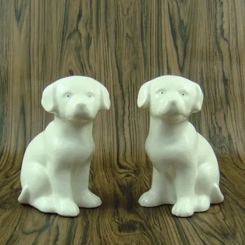 Porcelan Labrador Kuža Miniature Ročno izdelane Keramike Whelp Pes Kiparstvo Hišne živali, trgovina s Spominki, Dekor Umetnosti in Obrti, Ornament Dodatki