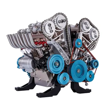 Preizkus Fizika Igrača Darilo Mehanske Motorja Dekoracijo Poučevanja 500+Kos DIY V8 Motor Model Kovinski Znanost