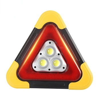 Prenosni Tri-v-enem Avto Sili Razčlenitev Opozorilni Trikotnik za Avto Stojalo z LED Razsvetljavo in Polnjenje prek kabla USB Port