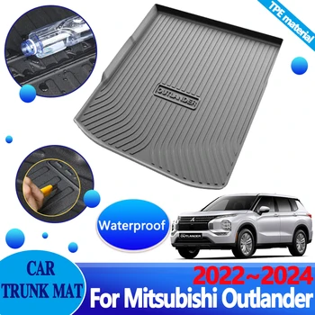 Prtljažniku avtomobila Preproge za Mitsubishi Outlander 3 2023 Pribor PHEV GM GN ZM 2022 2024 Anti-umazano Nepremočljiva Preprogo, TPE Shranjevanje Pad