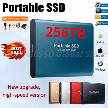 Prvotno Zunanjo ssd Disk 2TB USB 3.1 Visoke hitrosti Prenosni SSD Tip-C Zunanji Trdi Disk 256TB za Prenosni računalnik Mac Zvezek