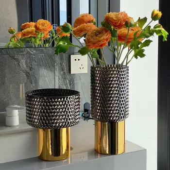 Razkošje svetlobe stekleni vazi cvetlični aranžma vaza domači dnevni sobi hydroponic rastlin tabela dekoracijo obrti