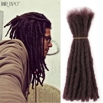 Resnično Dreadlocks Sintetičnih Ročno Čista Barva lasulje Reggae Kvačkanje Podaljšanje Las, Kite Za Black Ženske ali Moške Hair Expo