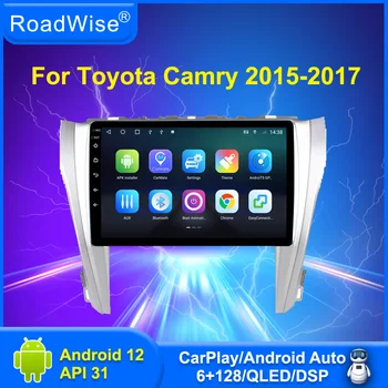 Roadwise Android 12 avtoradia Za Toyota Camry 2014 2015 2016 2017 Večpredstavnostna Carplay Navi 4G WIFI GPS DVD DSP 2 Din Autoradio