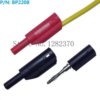 [SA] BP2208 Nikelj-platirani 2 mm oplaščenih stackable vtič 2 mm Stackable Zavito Plug --100 KOZARCEV/veliko
