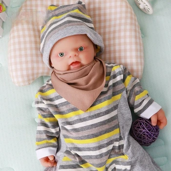 Srčkan 46 cm Prerojeni Baby Doll Polni Silikona Veren Silikonski Baby Doll 3600g Lahko Odprete Usta z Cucla