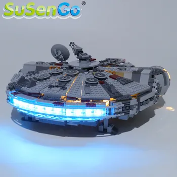 SuSenGo LED Luči komplet Za 75257 Star vojne 2019 New Millennium Edition gradniki Razsvetljave, Komplet Združljiv z Falcon LJ99022